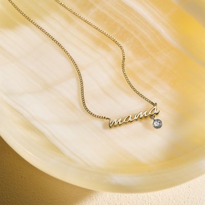 Sadie Name Necklace Two-Tone Stainless Steel Chain Necklace