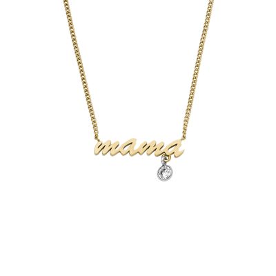 Sadie Name Necklace Two-Tone Stainless Steel Chain Necklace  JF04431998