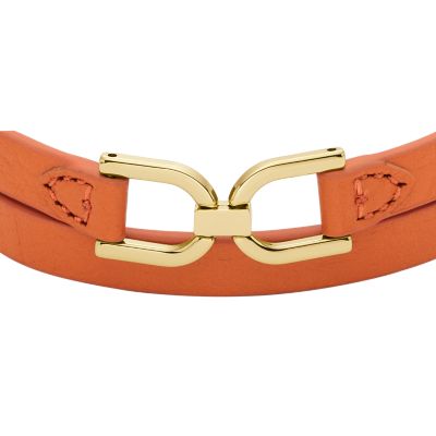 Armband Heritage D-Link Leder orangefarben - JF04437710 - Fossil