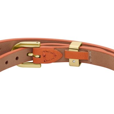 Armband Heritage D-Link Leder orangefarben - JF04437710 - Fossil