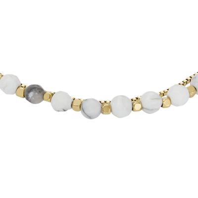 All Stacked Up Howlite Chain Beaded Bracelet