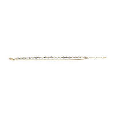 All Stacked Up Howlite Chain Beaded Bracelet - JF04443710 - Fossil