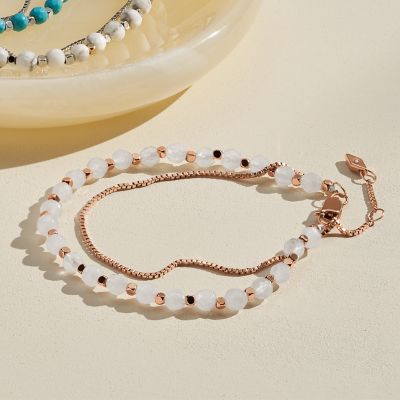 - Up Beads Rosenquarz JF04444791 - Fossil All Armband Stacked