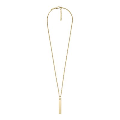 JF04464710 Steel Necklace - Chain - Drew Fossil Stainless Gold-Tone