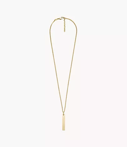 Drew Gold-Tone Stainless Steel Chain Necklace - JF04464710 - Fossil