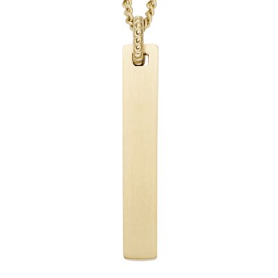 Drew - Stainless - Chain JF04464710 Gold-Tone Fossil Steel Necklace
