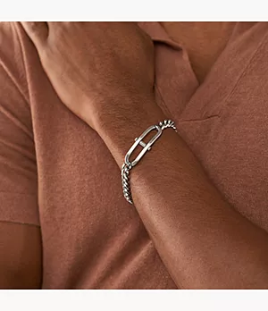 Bracelet chaîne Heritage D-Link en acier inoxydable