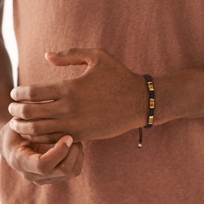 All Stacked Up Tiger's Eye Station Bracelet - JF04471710 - Fossil