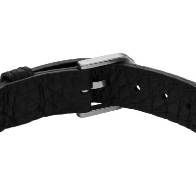 Leather Essentials Black Leather Strap Bracelet