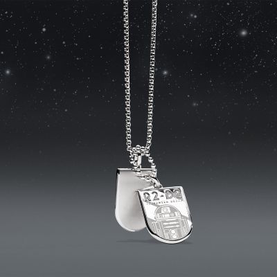 Star Wars™ R2-D2™ Stainless Steel Dog Tag Necklace - JF04477040