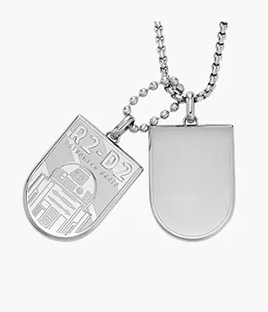 Star Wars™ R2-D2™ Stainless Steel Dog Tag Necklace