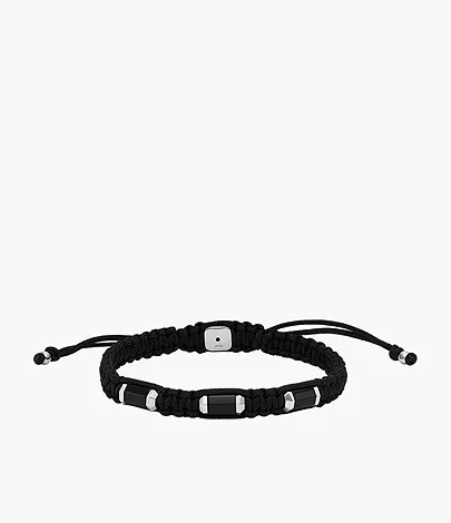 Super Black Beads Wax Cord Unisex Bracelet Friendship Bracelet Beads  Bracelet,Men Bracelet,Black Bracelet, Handmade By Bymemade