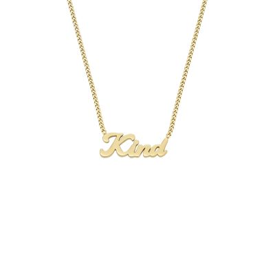 La La Land Gold-Tone Stainless Steel Chain Necklace  JF04489710