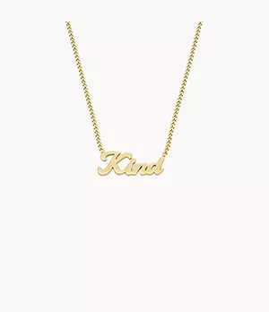 La La Land Gold-Tone Stainless Steel Chain Necklace