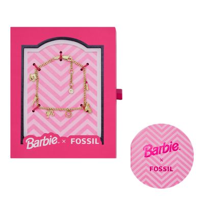 Barbie™ x Fossil Special Edition Gold-Tone Stainless Steel Chain Necklace -  JF04499710 - Fossil