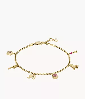 Barbie™ x Fossil Special Edition Gold-Tone Stainless Steel Chain Bracelet