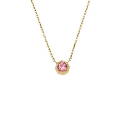 Barbie™ x Fossil Limited Edition Gold-Tone Stainless Steel Chain Necklace