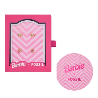 Barbie™ x Fossil Special Edition Gold-Tone Stainless Steel Earrings Set