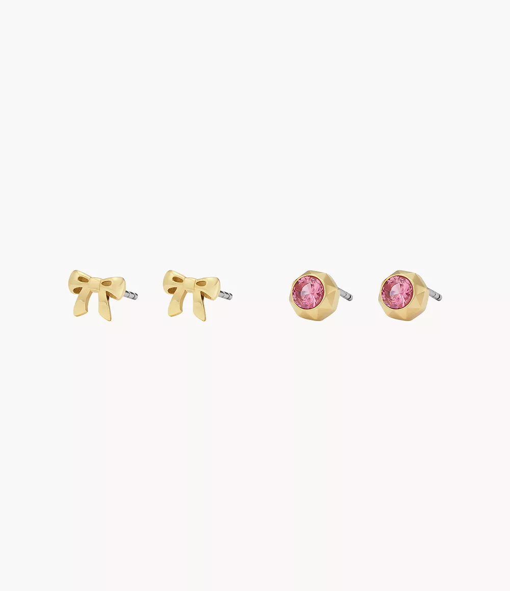 Fossil Femmes Coffret boucles d’oreilles Barbie™ x Fossil en acier inoxydable  doré  en édition limitée product