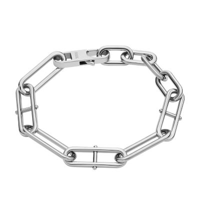 Chain Stainless D-Link - Steel - Fossil JF04502040 Heritage Bracelet