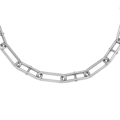 Heritage D-Link Stainless Steel Chain Necklace - JF04503040 - Fossil