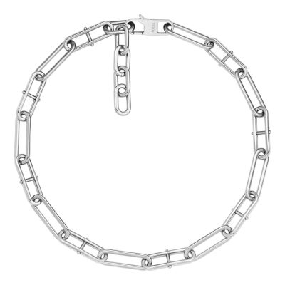 Heritage D-Link Stainless Steel Chain Necklace - JF04503040 - Fossil