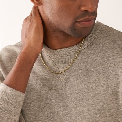 Ellis Core Chains Gold-Tone Stainless Steel Chain Necklace