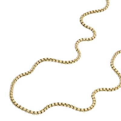 All Stacked Up Gold-Tone Stainless Steel Chain Necklace