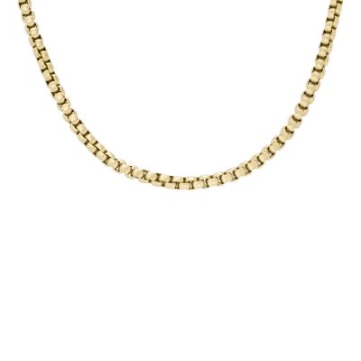 Ellis Core Chains Gold-Tone Stainless Steel Chain Necklace