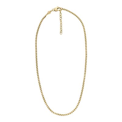 Ellis Core Chains Gold-Tone Stainless Steel Chain Necklace