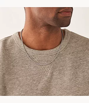 All Stacked Up Stainless Steel Chain Necklace