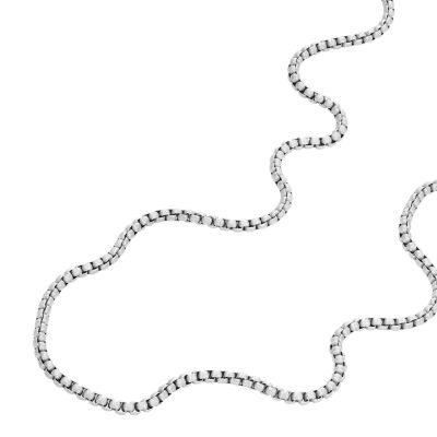 All Stacked Up Stainless Steel Chain Necklace Extender - JF04636040 - Fossil