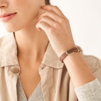 セイコー　ラサール　カラーストーン　オーバル　ブレスレット　ブラウン　ストーン AAArank Oval Rainbow moon stone hair accessory(AAAランク