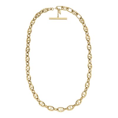 Heritage D-Link Gold-Tone Stainless Steel Anchor Chain Necklace