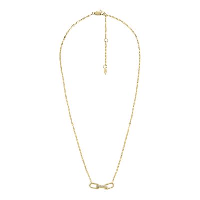 Heritage D-Link Stainless Steel Chain Necklace - JF04356040 - Fossil
