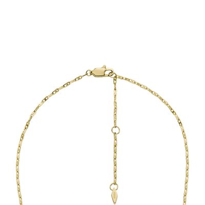 Heritage D-Link Gold-Tone Stainless Steel Chain Necklace - JF04523710 -  Fossil