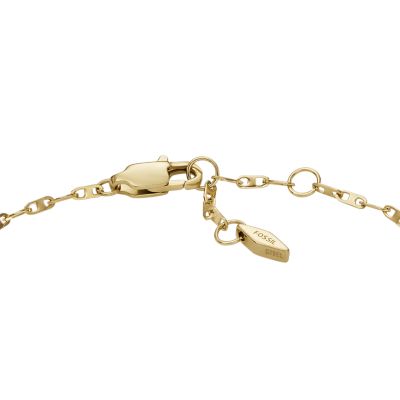 Archival Core Essentials Gold-Tone Stainless Steel Chain Bracelet -  JOF00973710 - Fossil