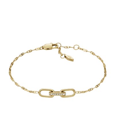 Heritage D-Link Gold-Tone Stainless Steel Chain Bracelet  JF04525710