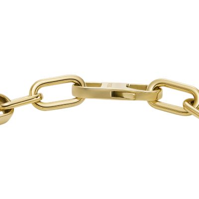 Heritage D-Link Gold-Tone Stainless Steel Chain Bracelet