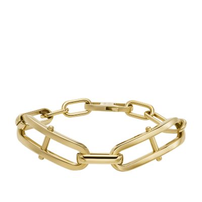 Heritage D-Link Gold-Tone Stainless Steel Chain Bracelet  JF04528710