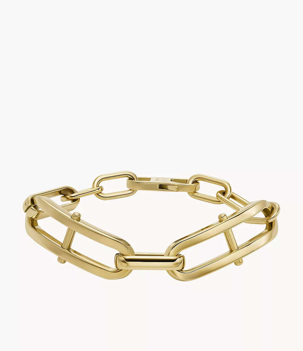 Heritage D-Link Gold-Tone Stainless Steel Chain Bracelet  JF04528710
