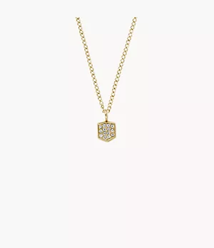Heritage Crest Gold-Tone Stainless Steel Chain Necklace