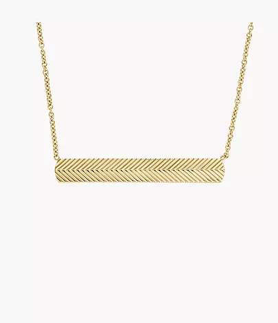 Gold-tone necklace.