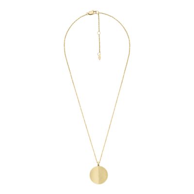 Harlow Linear Texture Gold-Tone Stainless Steel Chain Necklace