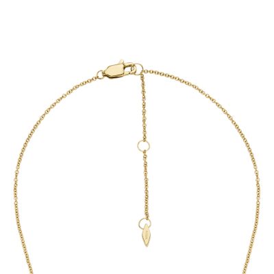 Harlow Linear Texture Gold-Tone Stainless Steel Chain Necklace