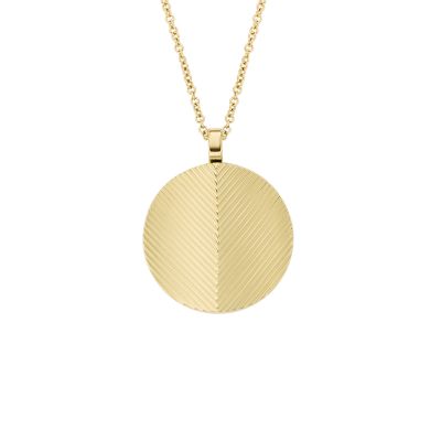 Harlow Linear Texture Gold-Tone Stainless Steel Chain Necklace