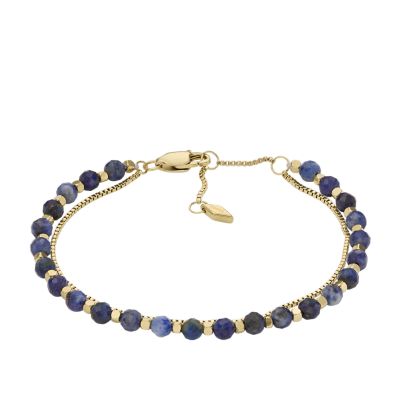 Fossil Femmes Bracelet de perles All Stacked Up en lapis-lazuli  bleu product