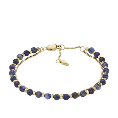 All Stacked Up Blue Lapis Beaded Bracelet