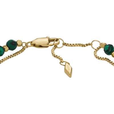 All Stacked Bracelet Beaded Malachite Up - Green - JF04541710 Fossil