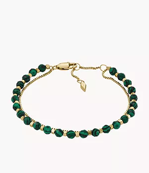 Bracelet de perles All Stacked Up en malachite, vert
